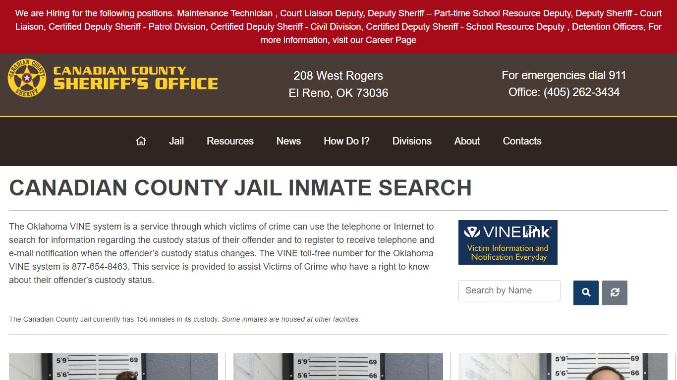 Inmate Search - Canadian County Sheriff's Office